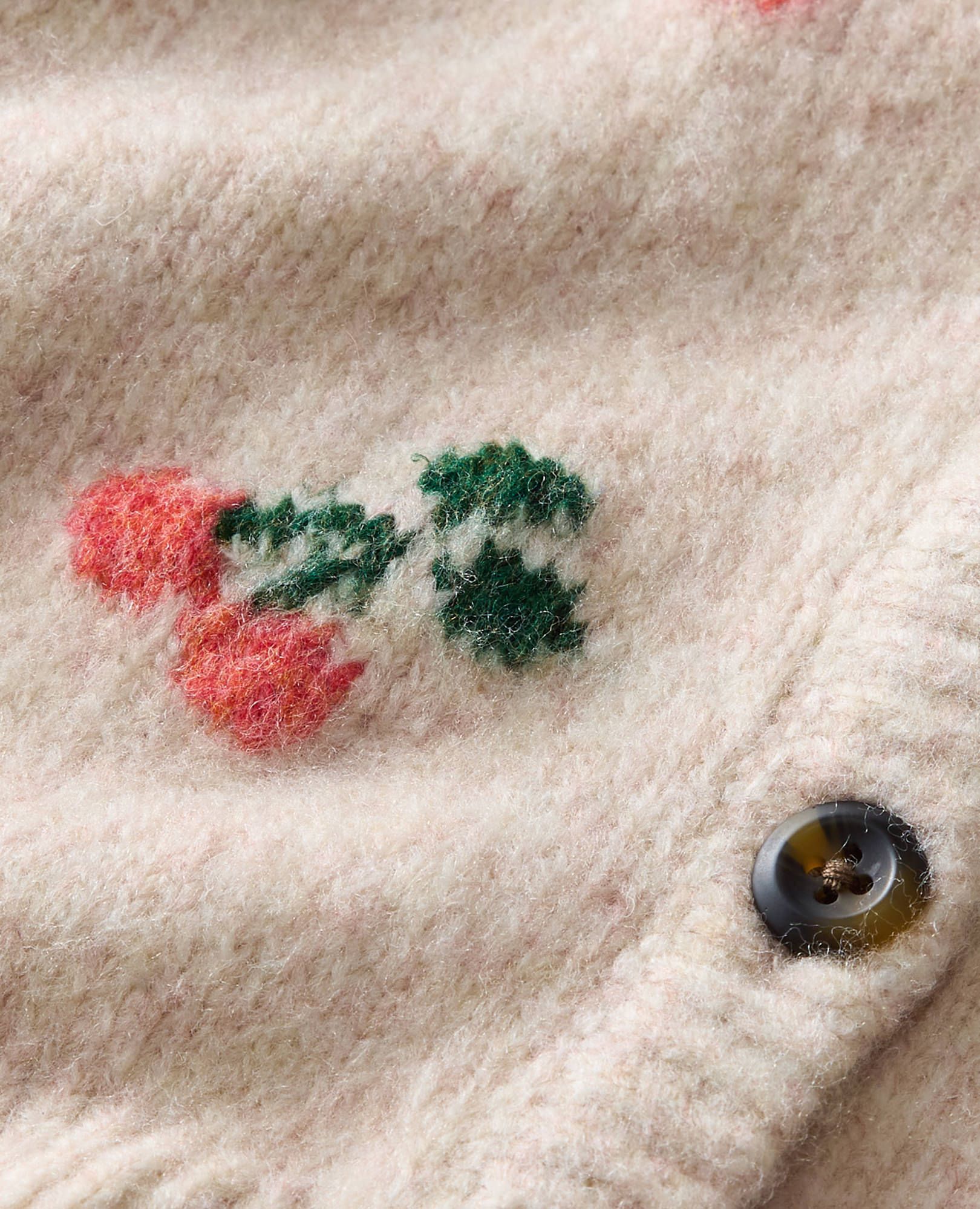 Baby Cardigan Sweater in Cherries - main