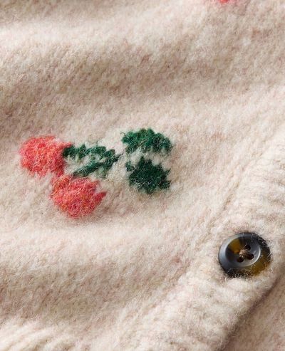 Baby Cardigan Sweater in Cherries - main