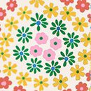 Poplin Shorts with Pockets in Swirly Floral on Ecru - swatch