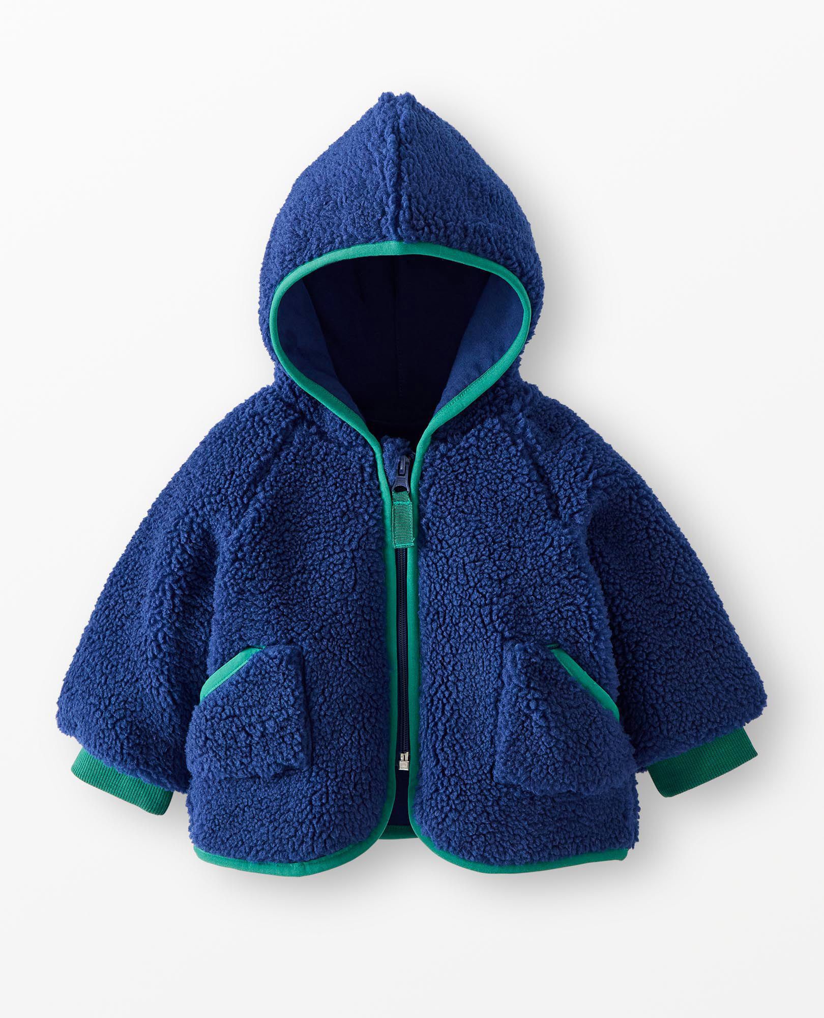 Baby Faux Shearling Jacket in Navy Blue - main