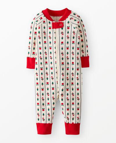 Holiday HannaJams™ Sleeper in Christmas Stripes - main