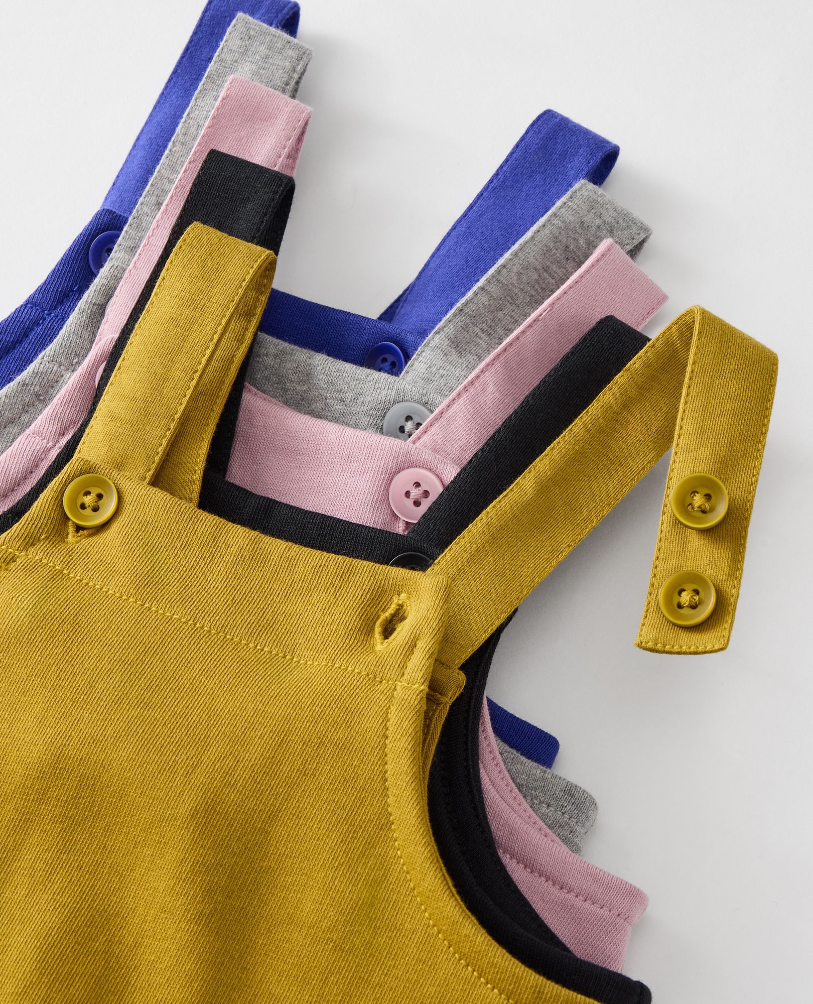 Baby Long Sleeve T-Shirt & French Terry Overalls Set in I Am A Rainbow - main
