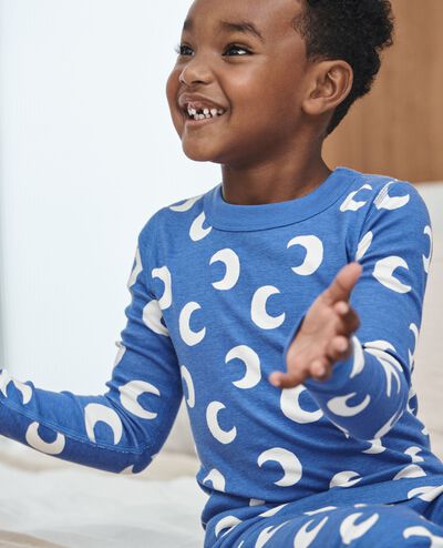 HannaJams™ Pajama Set in Crescent Moon on French Blue - main