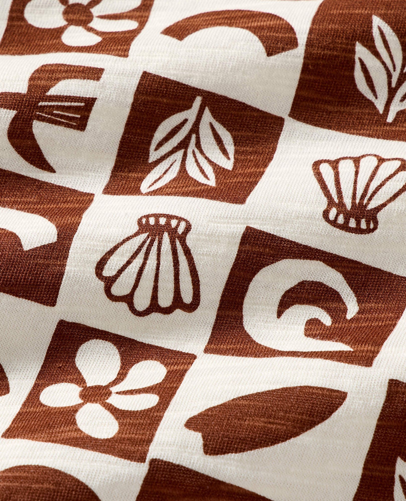 Oversized Button Up Shirt in Tortoise Shell Beachy Checkerboard - main