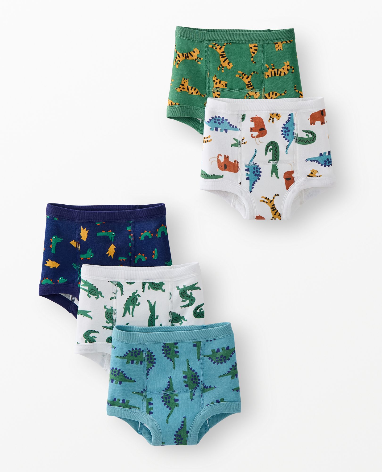5-Pack Organic Cotton Training Underwear in Kids Animal Print 5PK - main