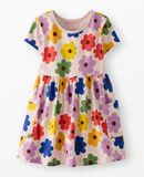 Playground Dress with Pockets in Multicolored Spring Daises - main