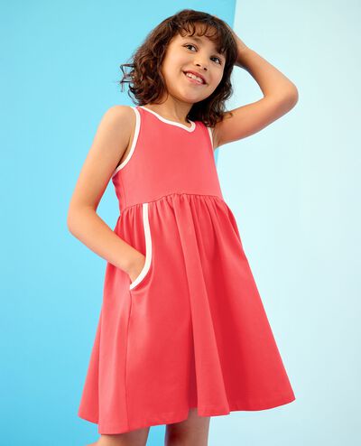 Racerback Dress with Pockets in Camellia Rose - main
