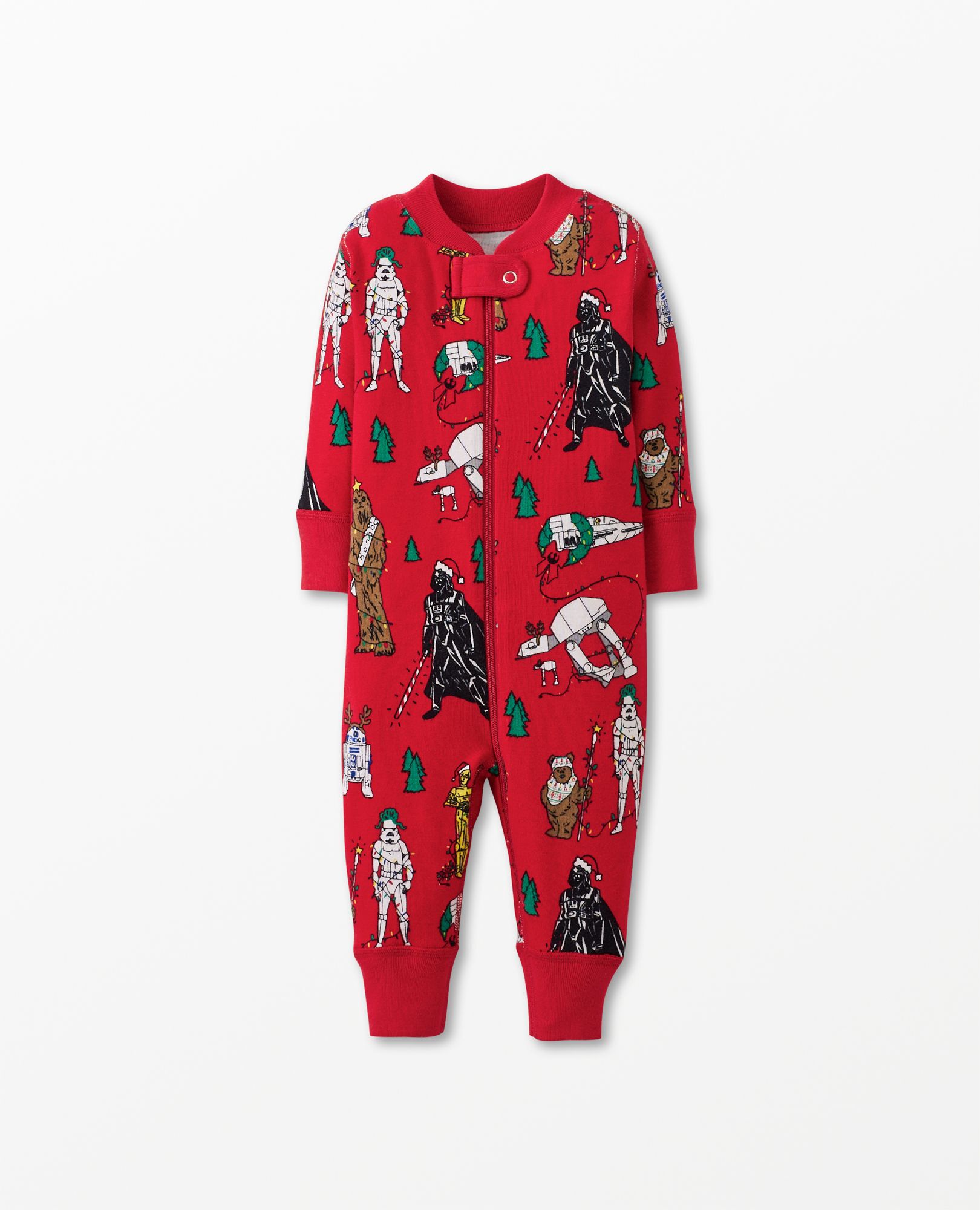 STAR WARS Holiday Print Baby Zip Sleeper Hanna Andersson