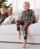 Rainbow Plaid Matching Family Pajamas in  - main