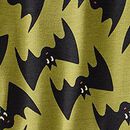 Halloween HannaSoft™ Stretch Pajama Set in Batty on Moss Green - swatch