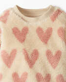 Baby Top & Pants Set In Recycled Marshmallow in Oat Hearts - main