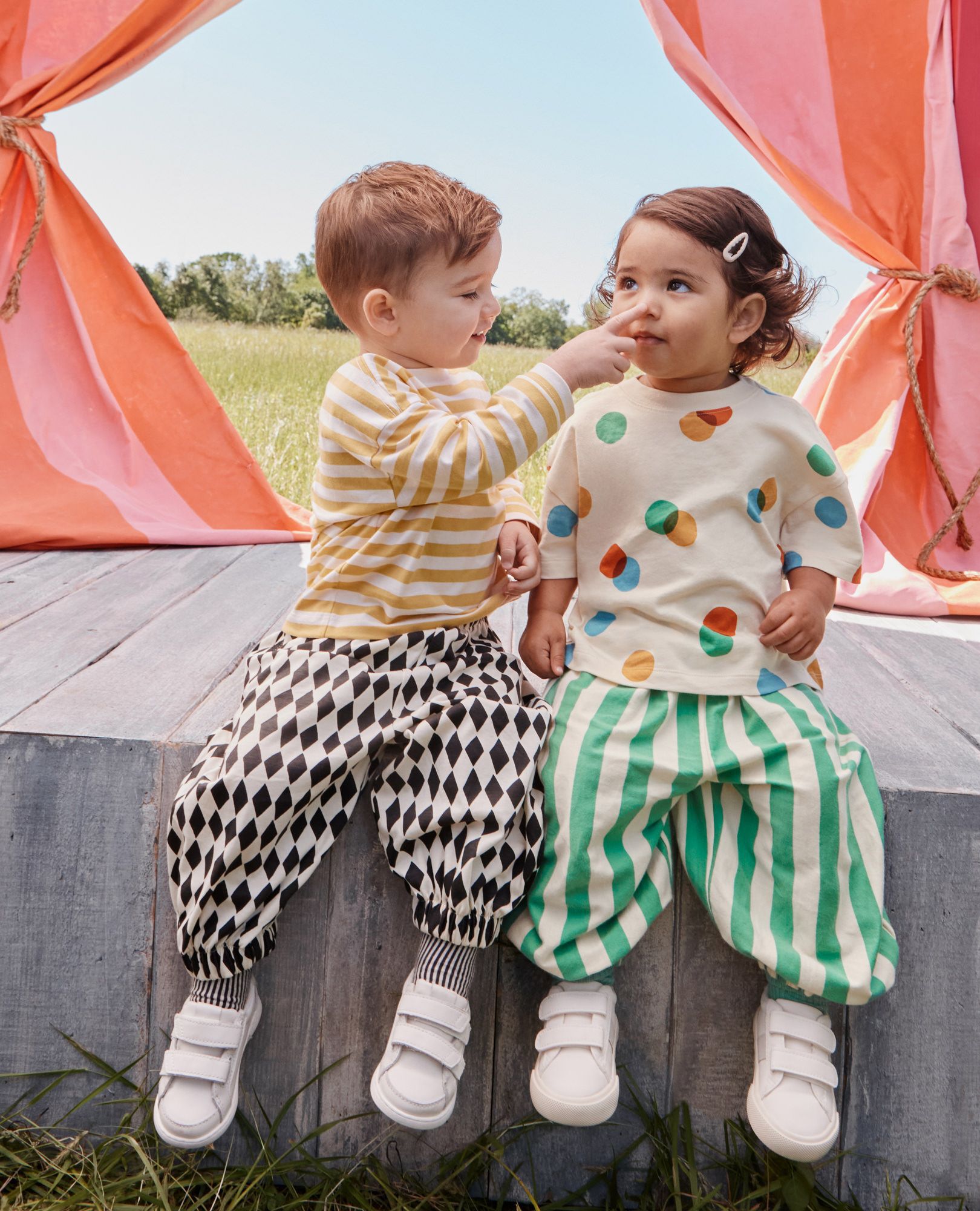 Balloon Pants in Black Diamond Checkerboard - main