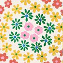 Crossback Skater Dress with Pockets in Swirly Floral on Ecru - swatch