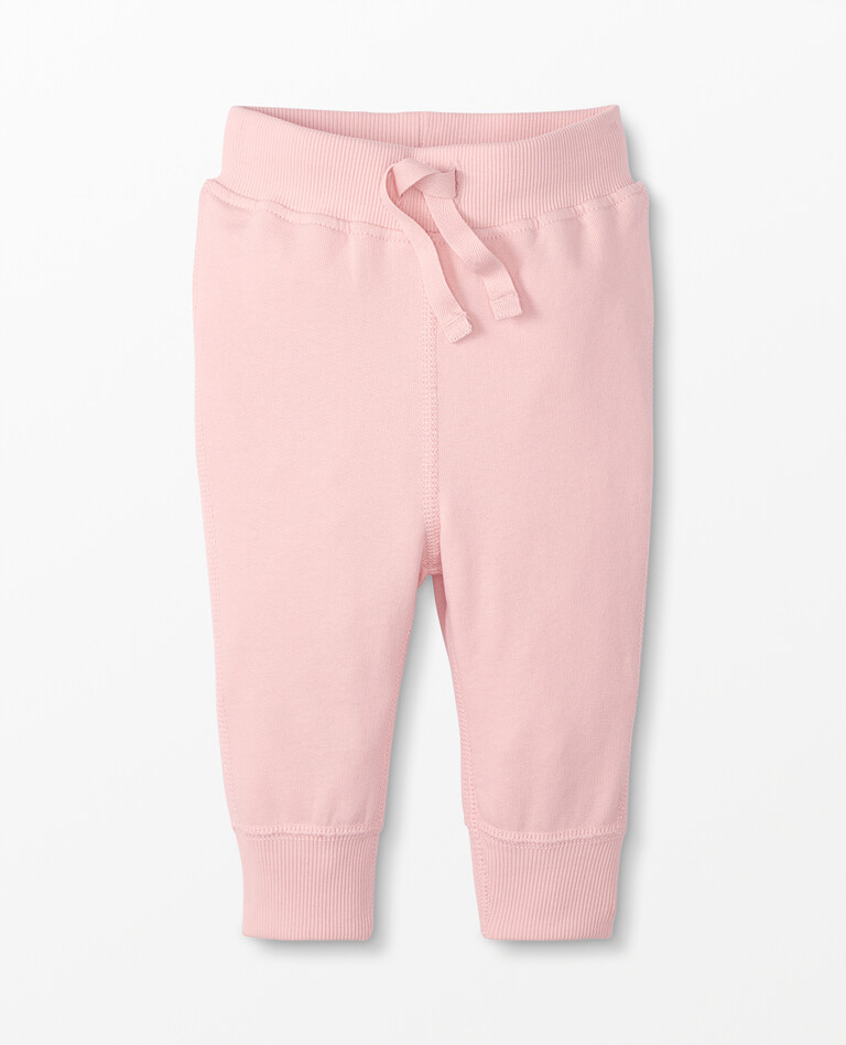Baby Sweatpants In Organic French Terry in Petal Pink - main