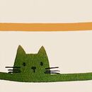 Halloween HannaSoft™ Stretch Sleeper in Cat Stripes on Ecru - swatch