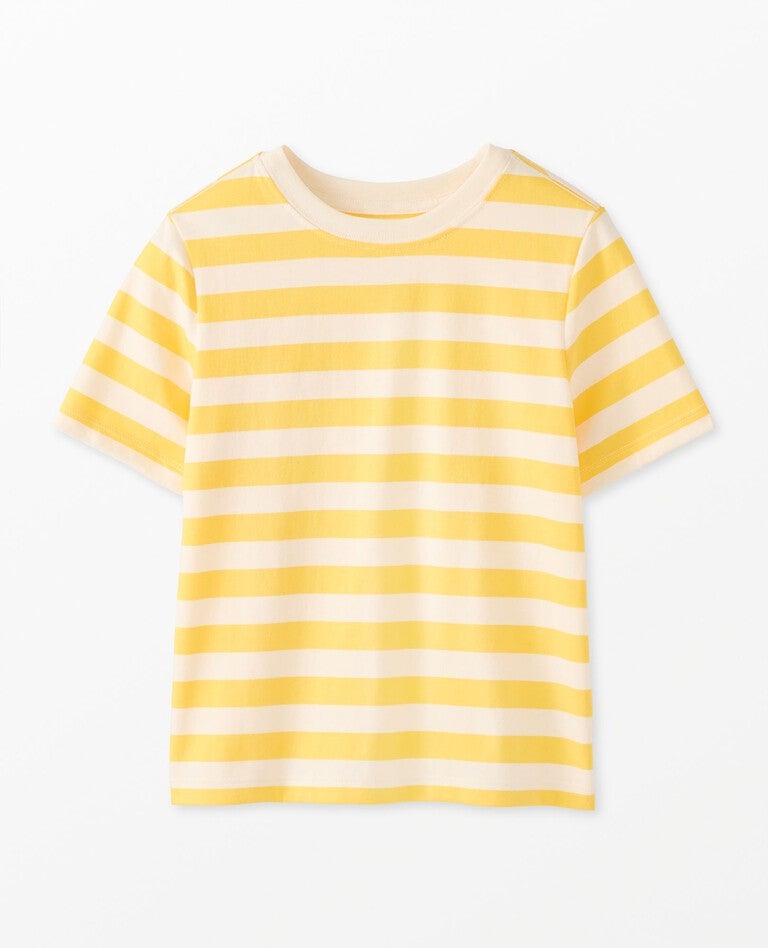 Relaxed Fit Striped T-Shirt in Ecru/Soleil - main