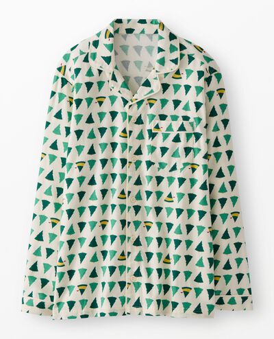 Adult Warner Bros™ Discovery Elf Flannel Pajama Top in Buddy the Elf Trees - main