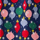 Kids Holiday Flannel Nightgown in Shiny Bright Ornaments - swatch