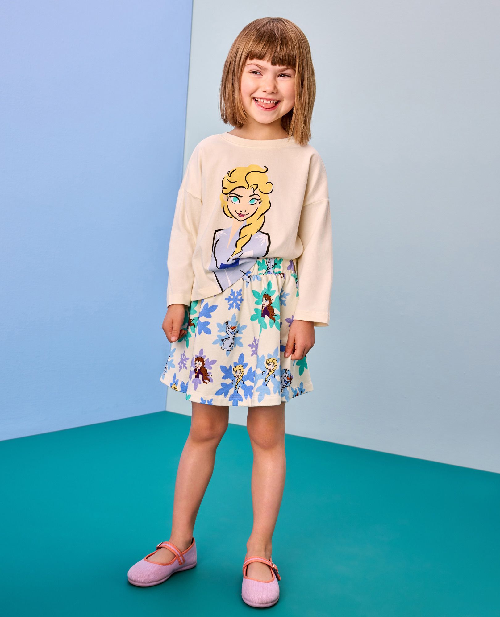 Disney Princess Graphic T-Shirt in Elsa on Ecru - main
