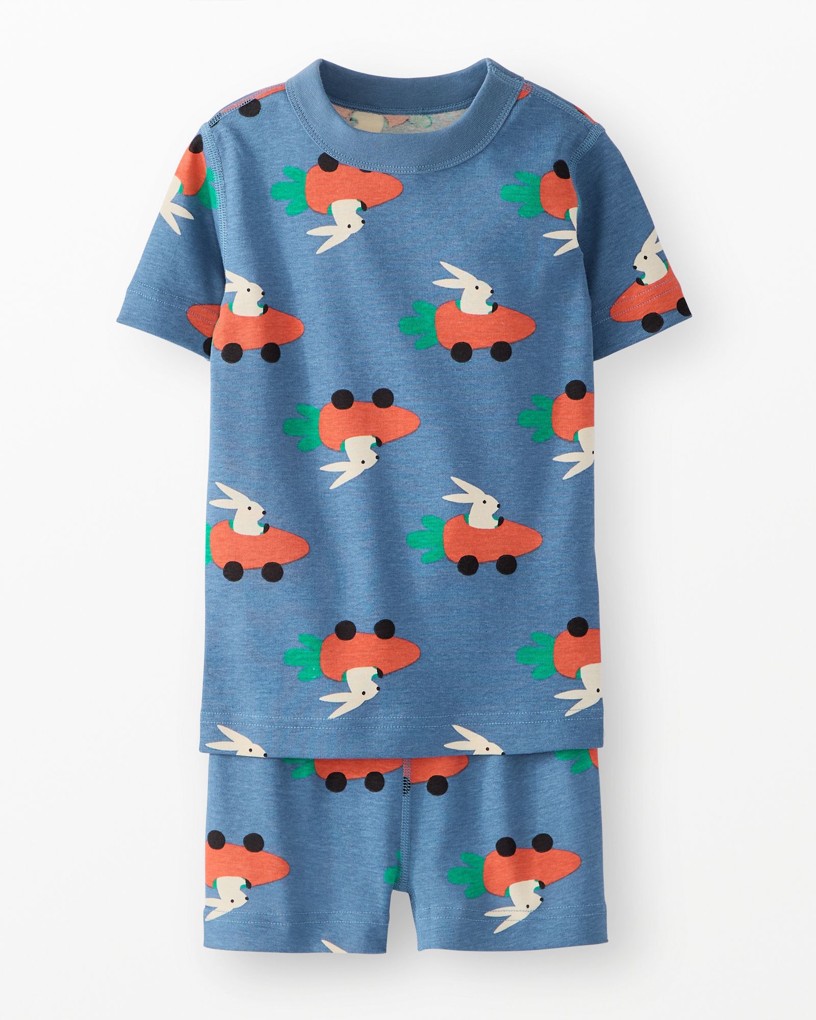 HannaJams™ Pajama Set in Carrot Cars on Blue - main