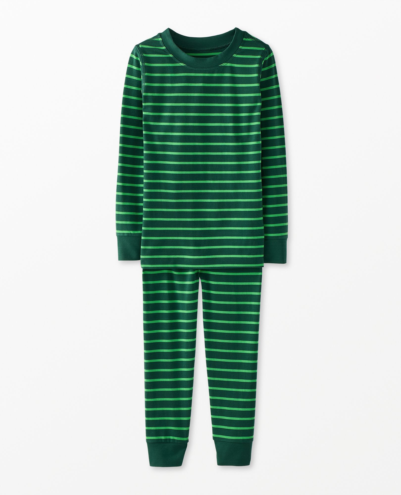 Kids Striped Long John Pajama Set in HannaSoft