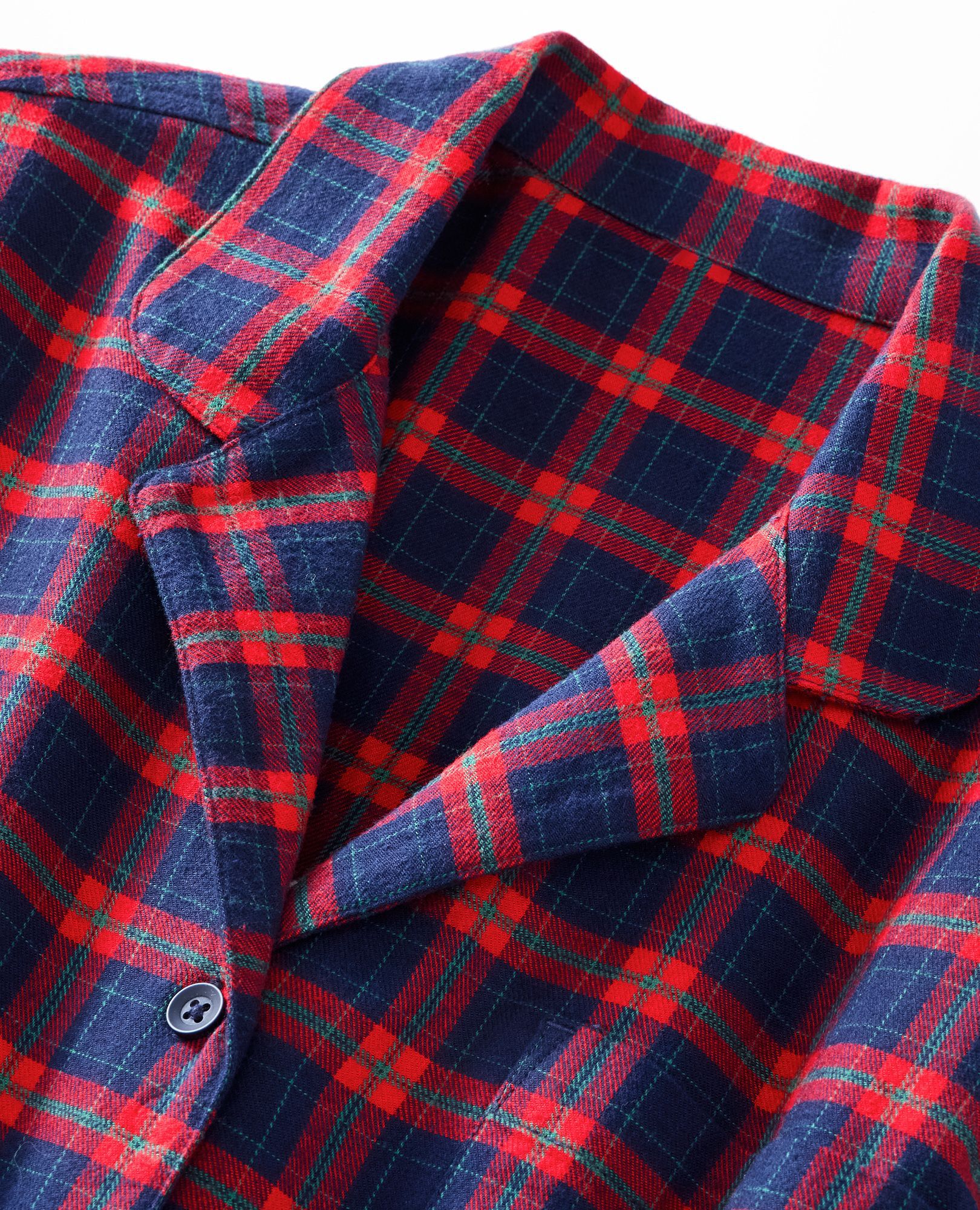 Women's Holiday Flannel Nightshirt in Navy Holiday Plaid - main