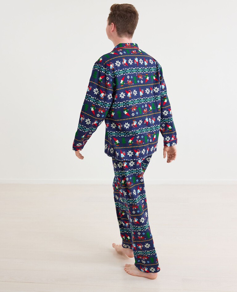Adult Unisex Holiday Flannel Pajama Pant in Gnome Sweet Gnome - main