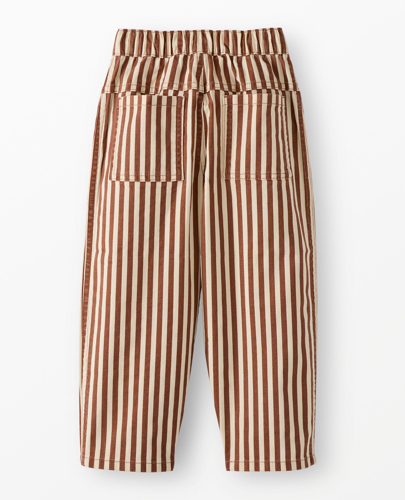 Canvas Barrel Pants in Tortoise Shell/Ecru - main