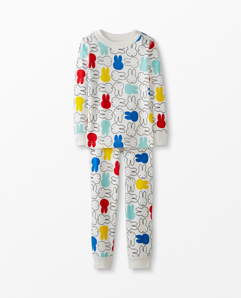 Miffy Long John Pajamas In Organic Cotton in Miffy Multi - main