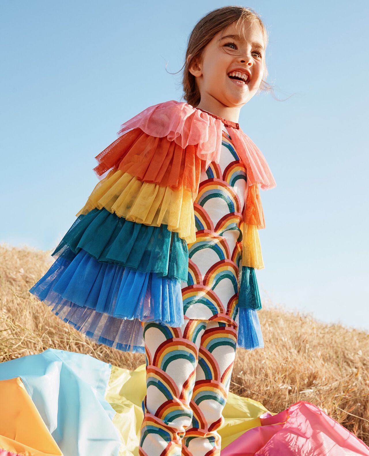 Rainbow Capelet in Rainbow - main