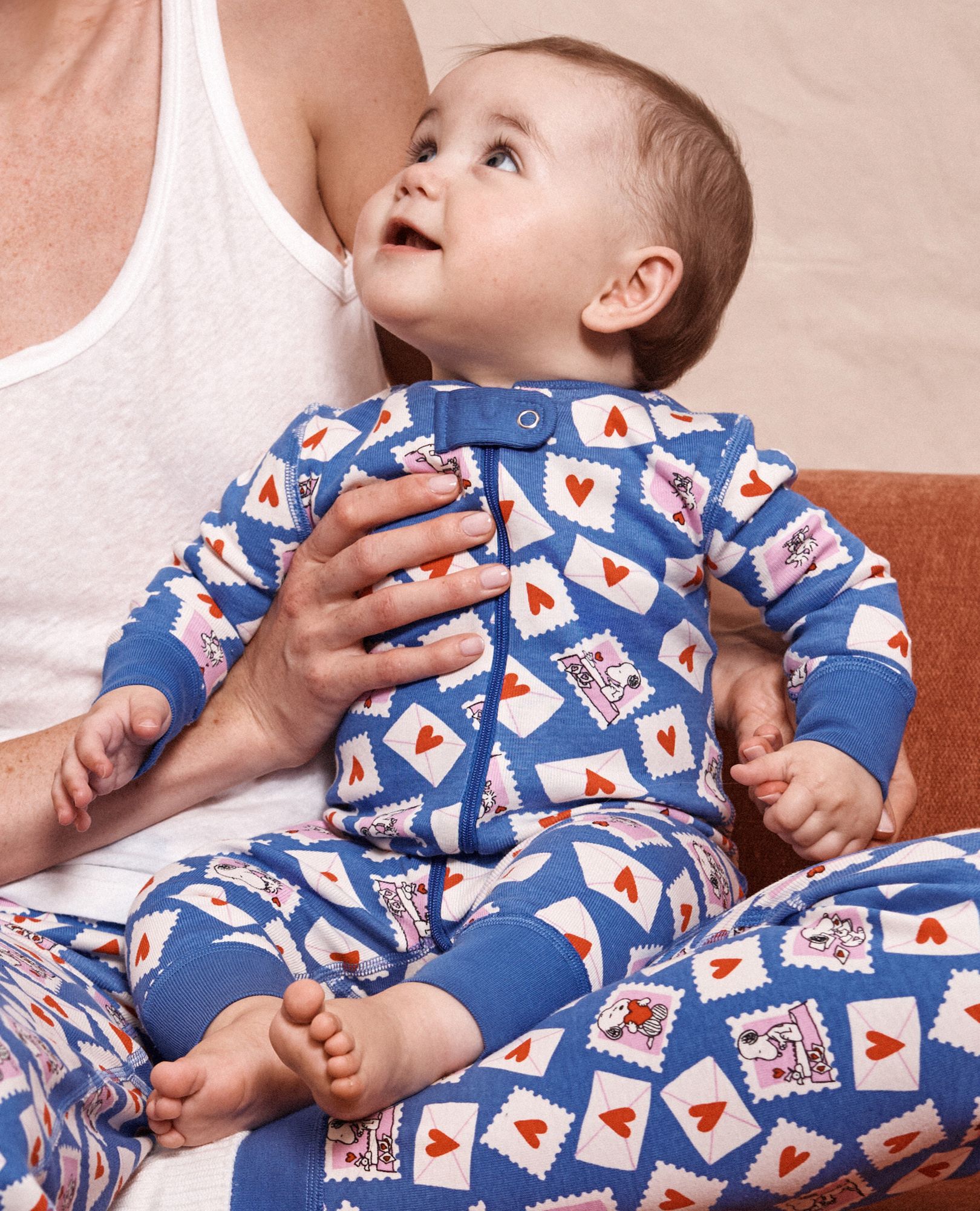 Baby Peanuts Valentine's 2-Way Zip Sleeper