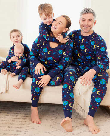 To The Moon Matching Family Pajamas