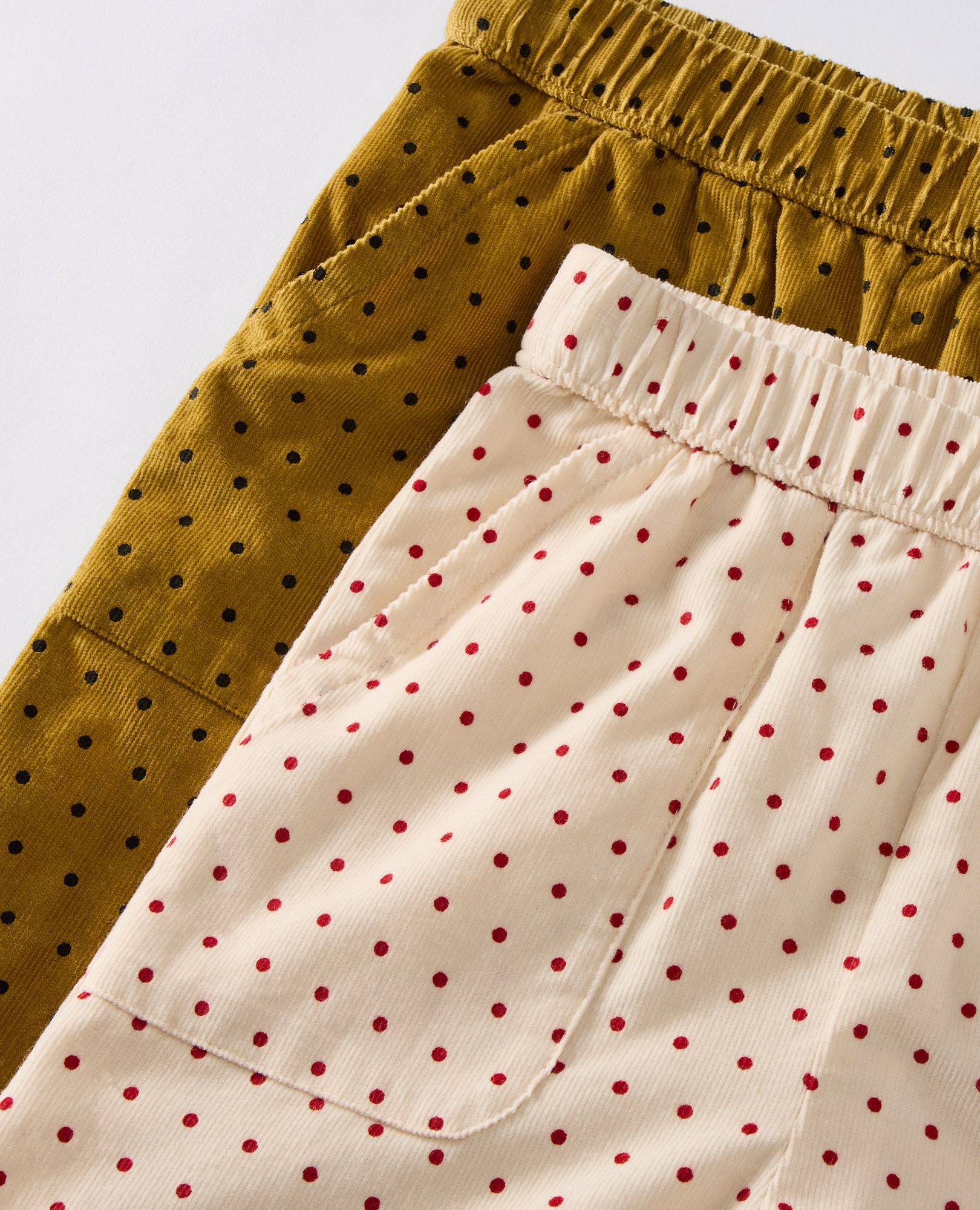 Corduroy Wide Leg Pants in Tiny Dots on Lambs Wool - main