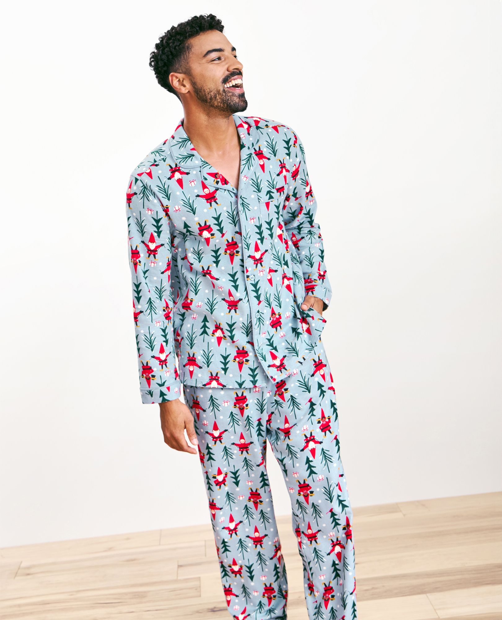 Adult Holiday Flannel Pajama Pants in Holiday Harvest - main
