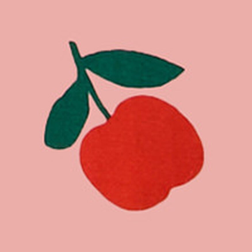 Red Apples on Pink