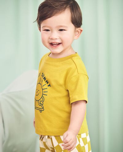 Baby Relaxed Fit Graphic T-Shirt & Shorts Set in Stay Sunny - main