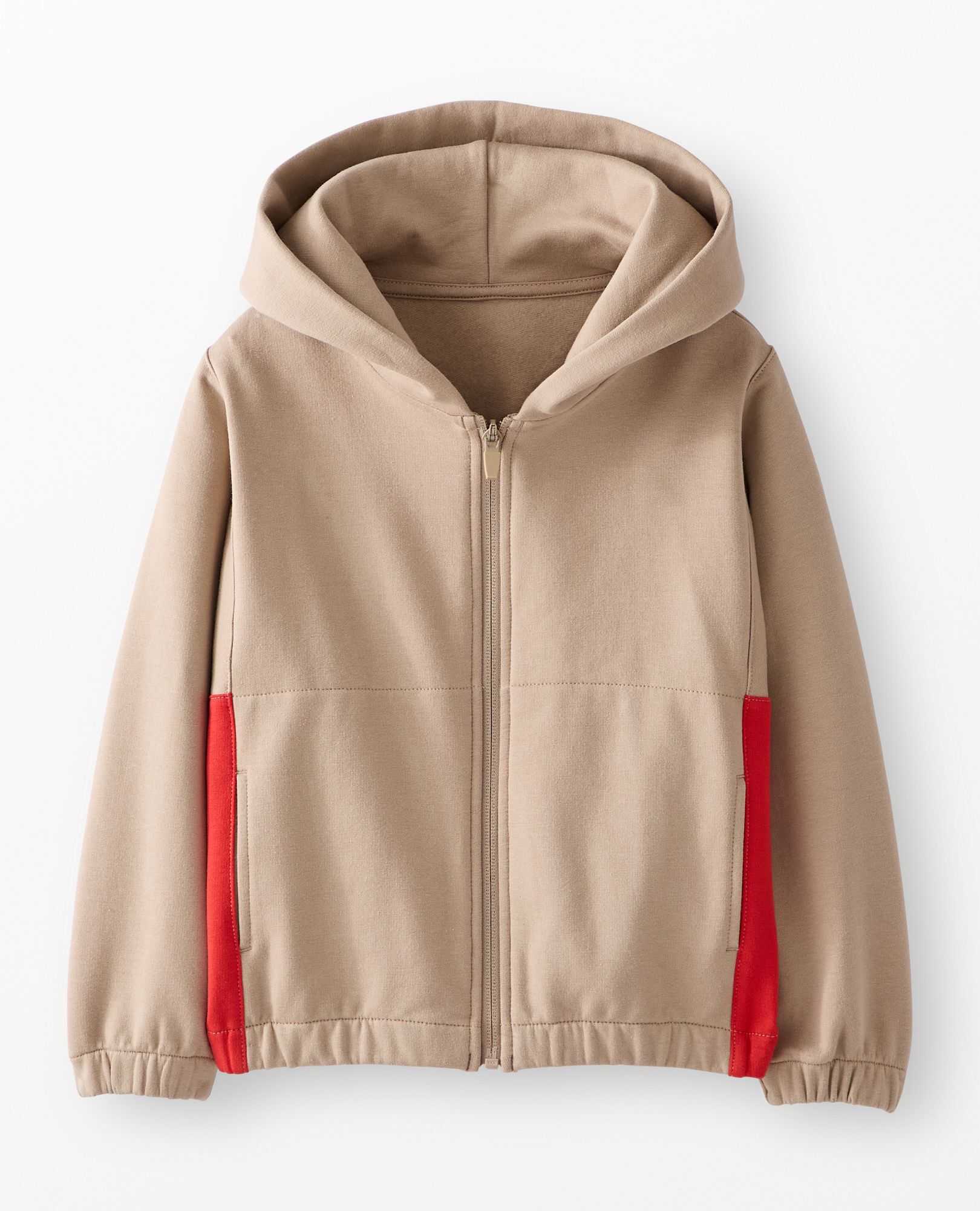 Fleece Colorblock Jacket in Cobblestone - main