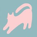 HannaJams™ Pajama Set in Playful Cats on Cameo Blue - swatch