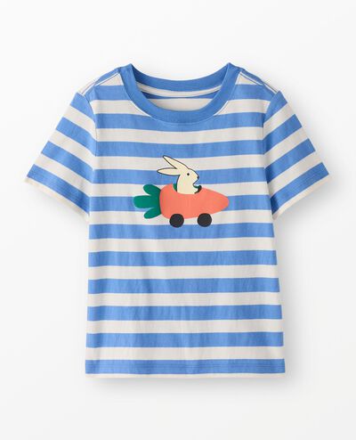 Classic Fit Graphic T-Shirt in Carrot Cars on Blue - main