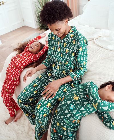Adult Pokémon Holiday Flannel Pajama Pants in pikachu trees - main