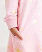 Glitter Sweatshirt Dress In Cotton Jersey in Rose Blossom - main