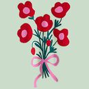 Holiday Long Sleeve Relaxed Fit Graphic T-Shirt in Floral Bouquet - swatch