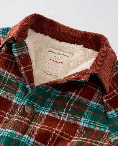 Flannel Snap Shacket in Harvest Plaid - main