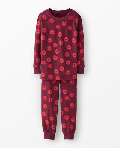 Holiday HannaSoft™ Stretch Pajama Set in Sugar Cookies on Red - main