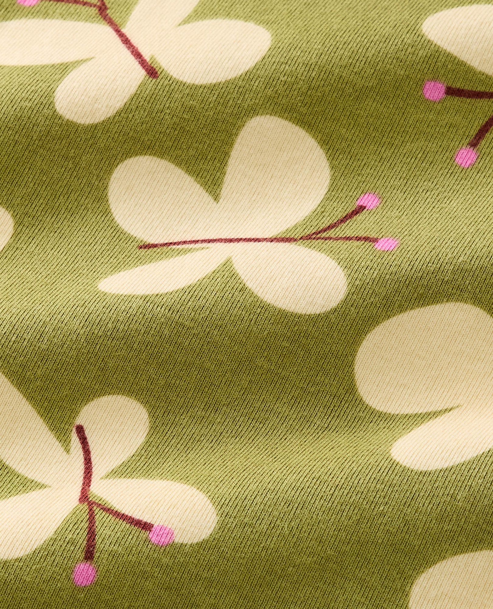 HannaJams™ Pajama Set in Butterflies on Moss Green - main