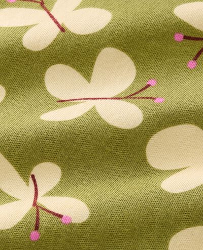 HannaJams™ Pajama Set in Butterflies on Moss Green - main