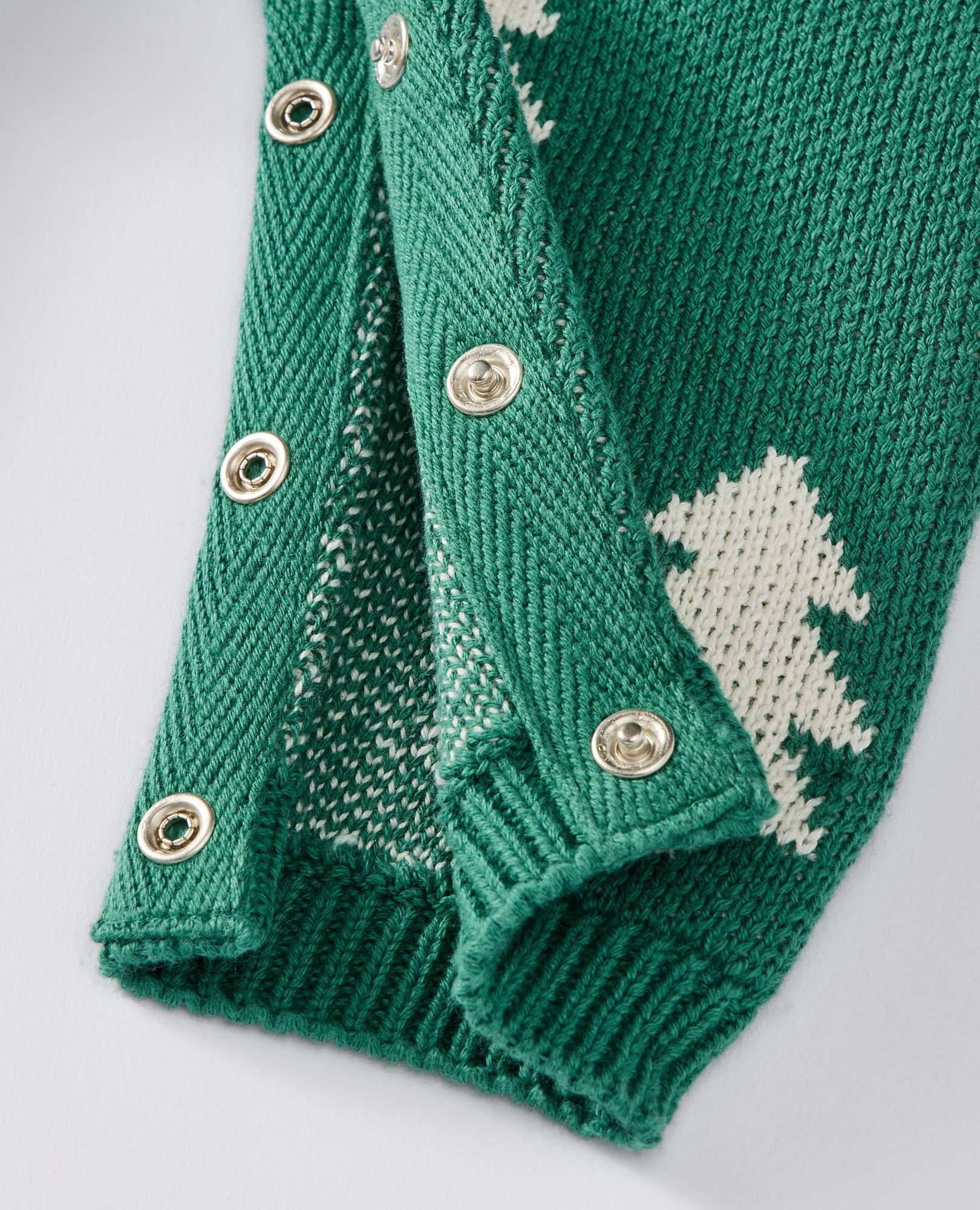 Baby Holiday Sweater Romper in Happy Trees on Fir Tree - main