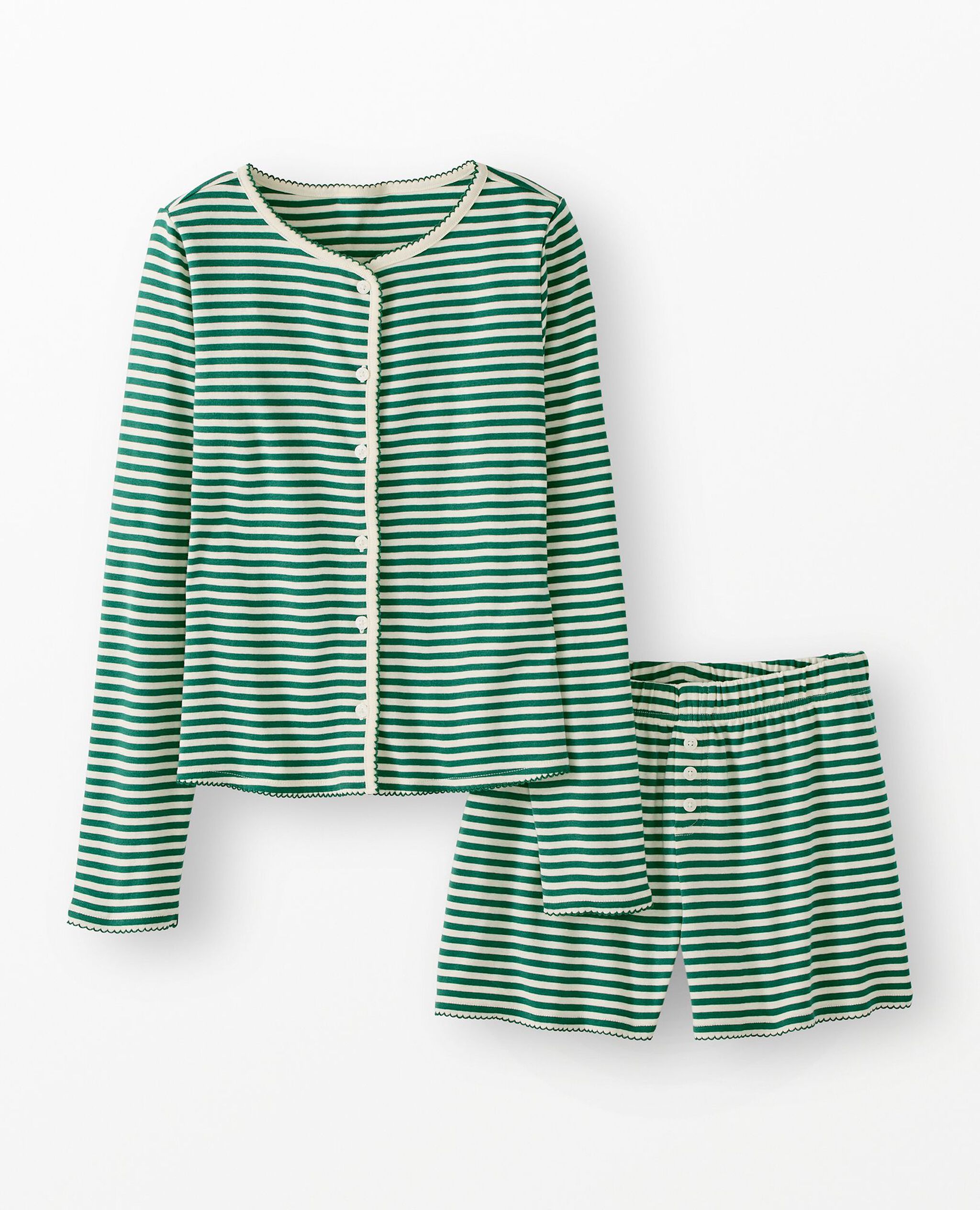 Women's Cardigan Pajama Set in Fir Tree/Ecru - main