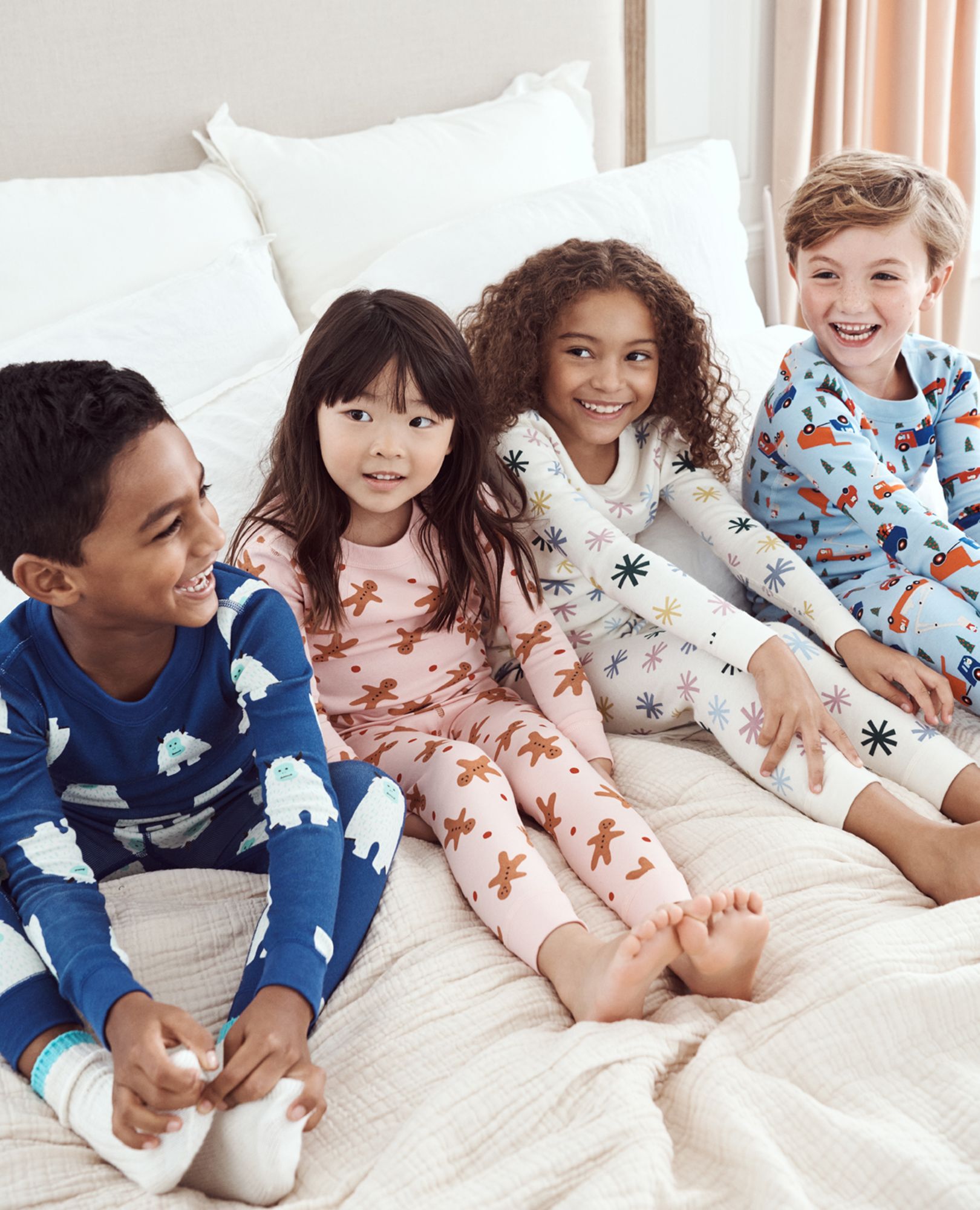 Kids Holiday Long John Pajama Set