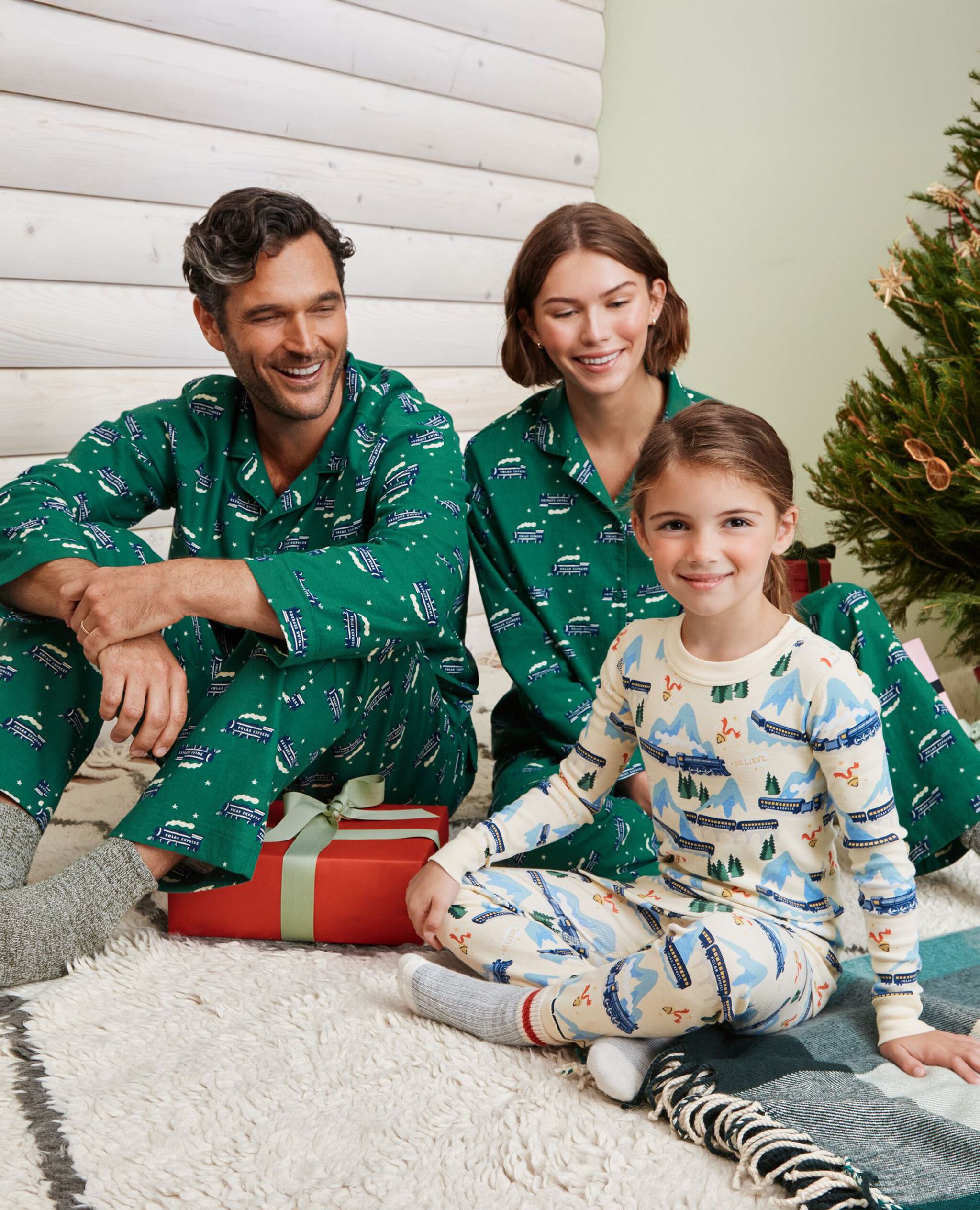 W WB Polar Express Flannel Set in Polar Express Train - main